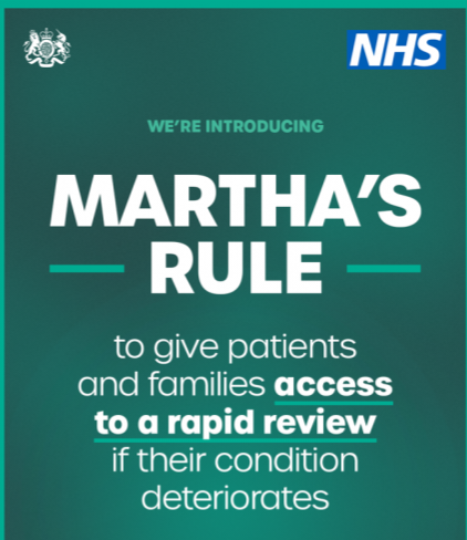 Martha’s Rule [quy tắc Martha] đã cứu sống nhiều người bệnh tại các bệnh viện NHS UK